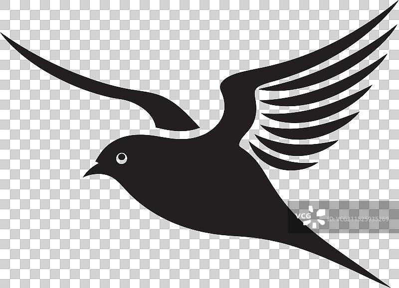 飞行极乐鸟可爱动态logo图片素材