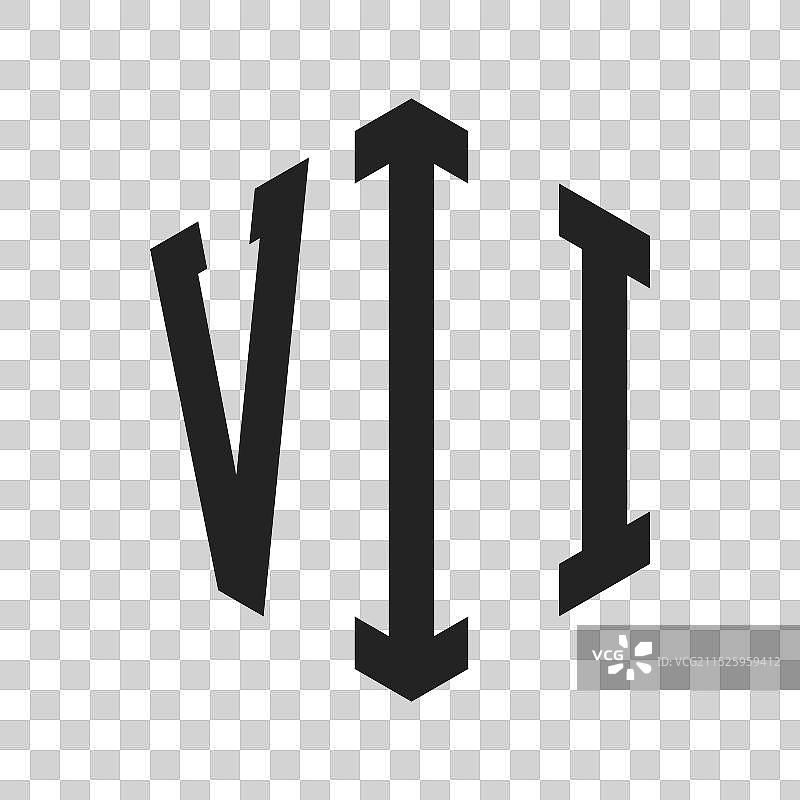 VII字母组合标志设计图片素材