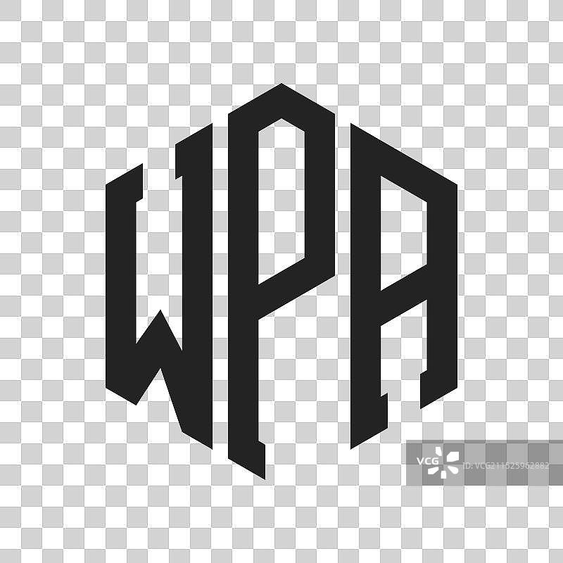 WPA标志设计首字母WPA字母组合标志图片素材