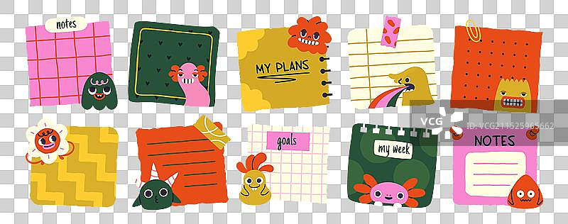 有趣的纸质提醒便签图片素材