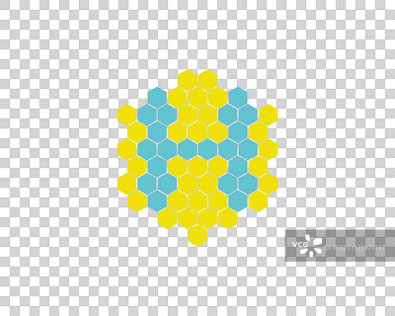 六边形字母H标志设计图片素材