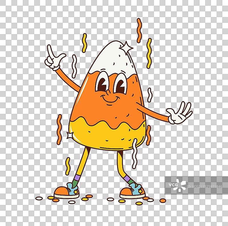 复古时尚万圣节糖果玉米趣味角色图片素材