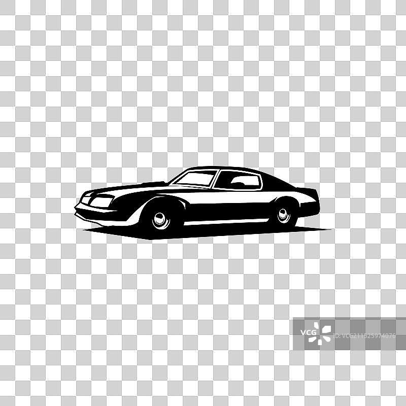 1977年庞蒂亚克老爷车标志剪影图片素材