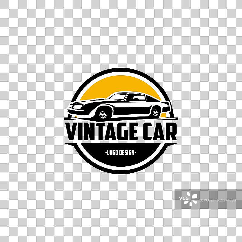 1977年庞蒂克汽车，白色背景侧视图图片素材