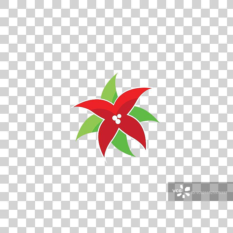 中国红色花朵标志图片素材