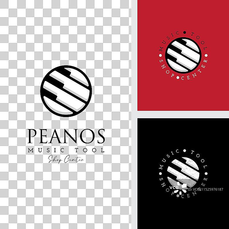 钢琴店音乐中心标志设计图片素材