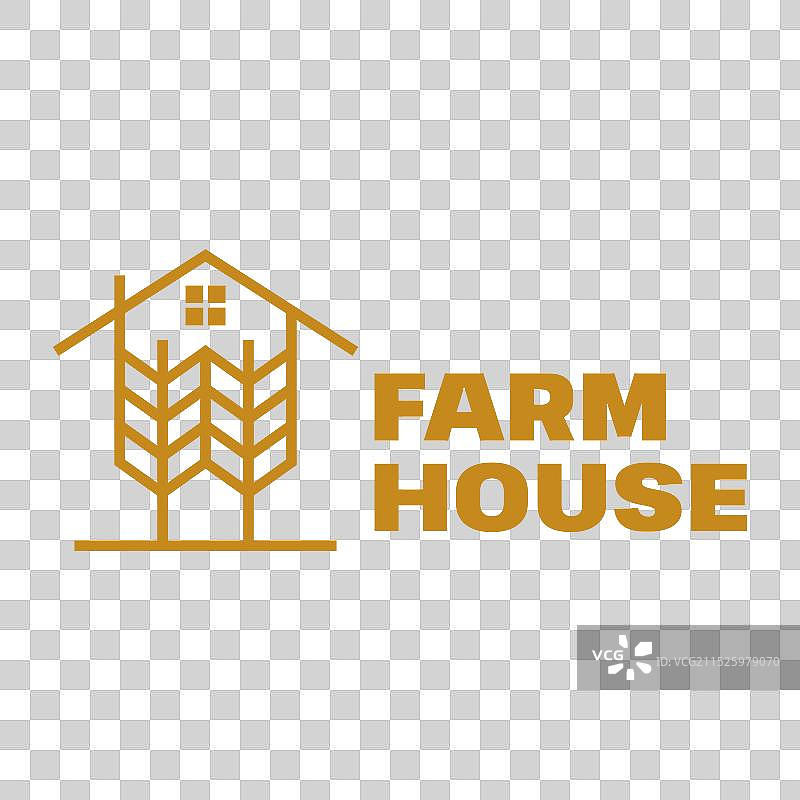 农舍简约标志设计图片素材