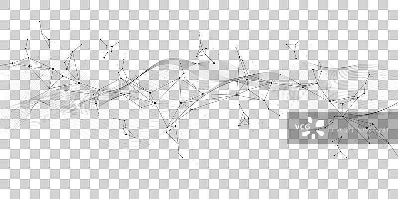 抽象数字连接点线图片素材