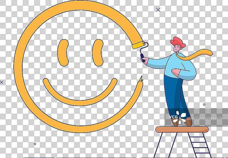 幸福和积极的乐观思考图片素材