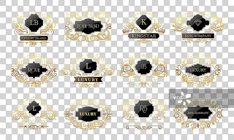 奢华徽章装饰logo高级合集图片素材
