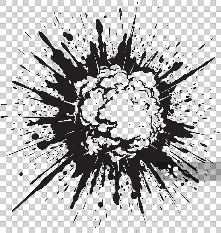 宇宙大爆炸黑色能量爆发图片素材