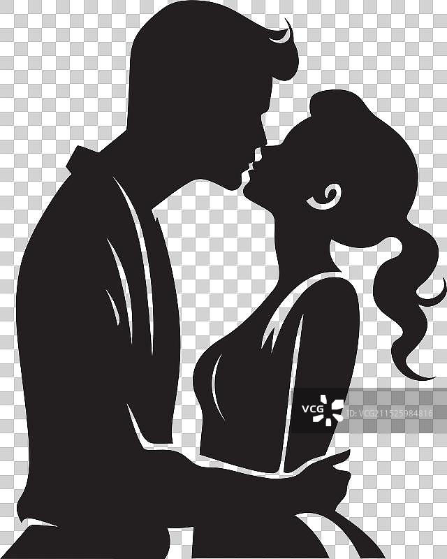 亲密和谐黑色浪漫爱情标志图片素材