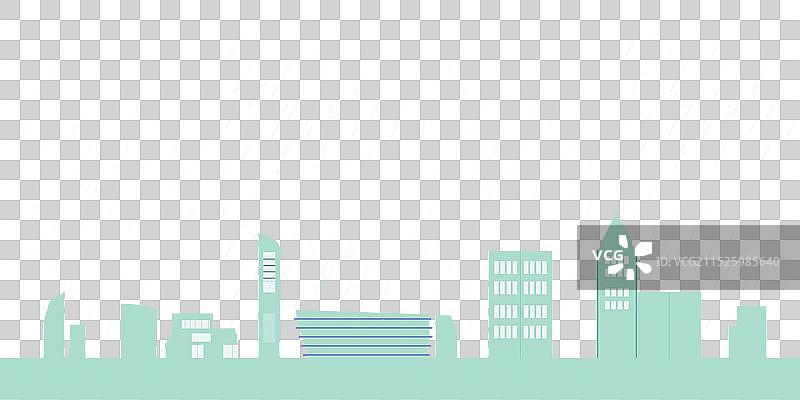 城市背景上的雨天图片素材