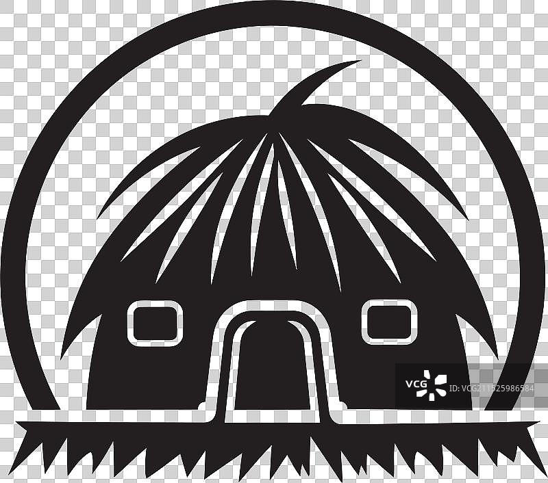 茅草屋民族特色logo设计图片素材