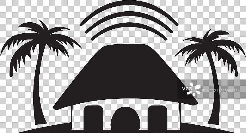 非洲小屋荒野避难所标志设计图片素材