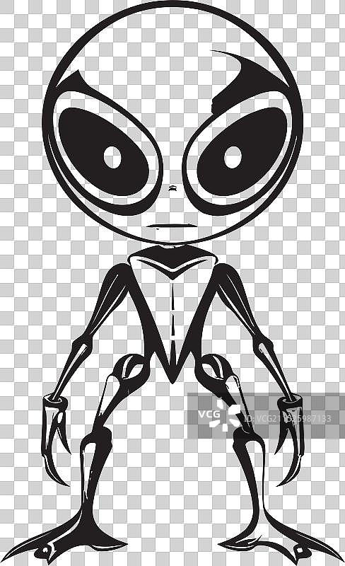 外星机器人星体的赛博朋克航海者标志图片素材