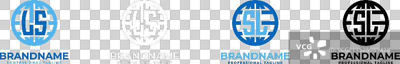 LS和SL字母地球logo适用于任何场景图片素材