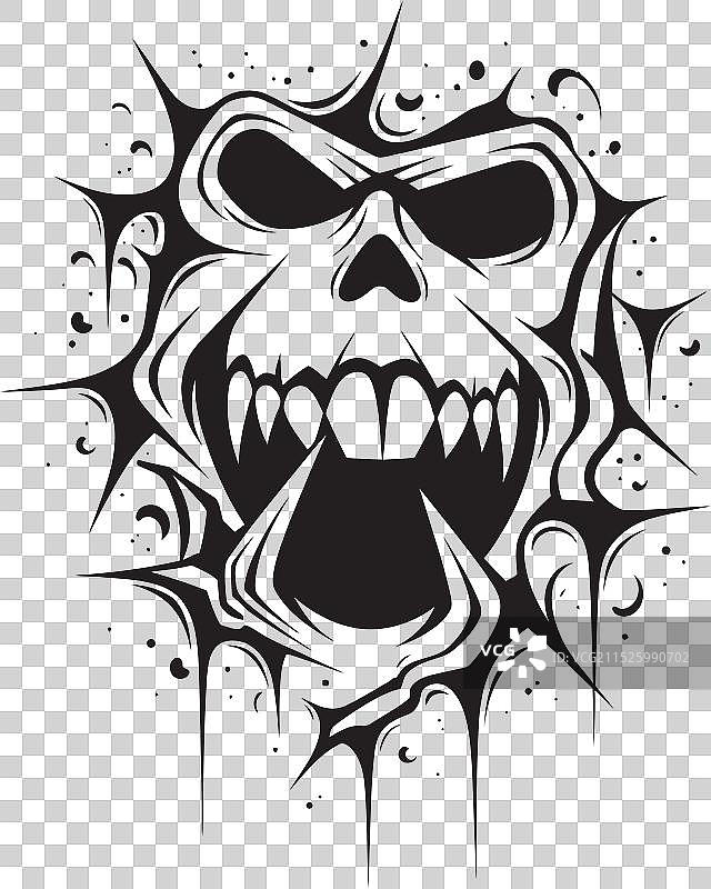 悲伤的辉煌：缺牙纹身之美图片素材