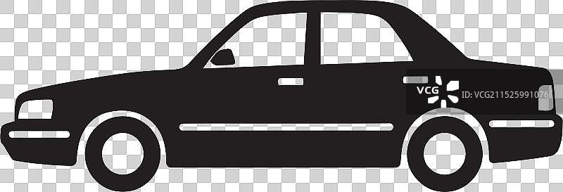 现代黑色出租车图形图片素材