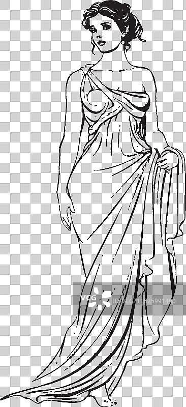 希腊女神标志性希腊女性设计图片素材