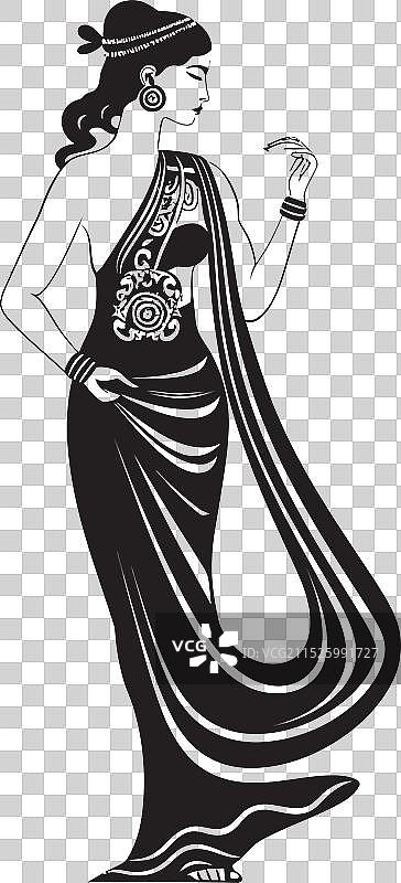 奥林匹亚的象征：希腊女神的标志图片素材