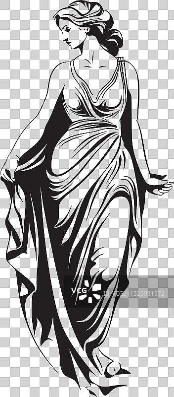 希腊女神风格的奥林匹斯富丽堂皇标志图片素材