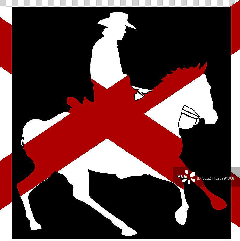 阿拉巴马州旗牛仔图片素材