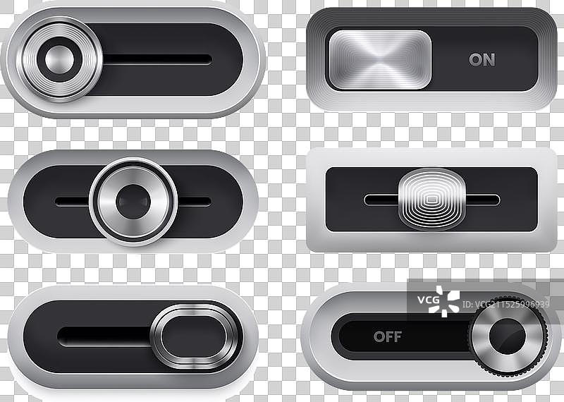 UI界面金属滑块按钮切换图片素材