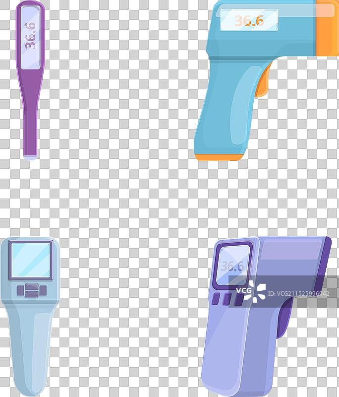 现代温度计图标卡通合集图片素材