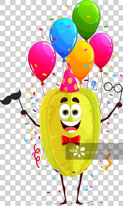 卡通杨桃生日庆祝图片素材