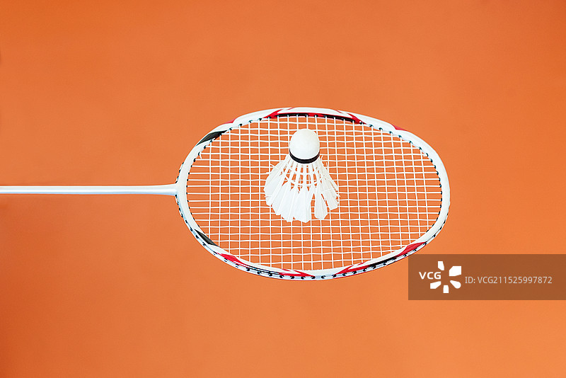 羽毛球拍和羽毛球特写图片素材