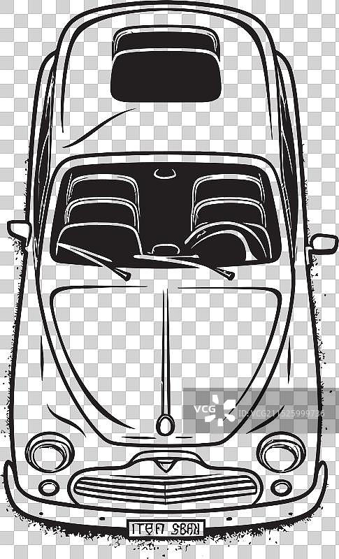 天窗跑车俯视图汽车标志设计图片素材