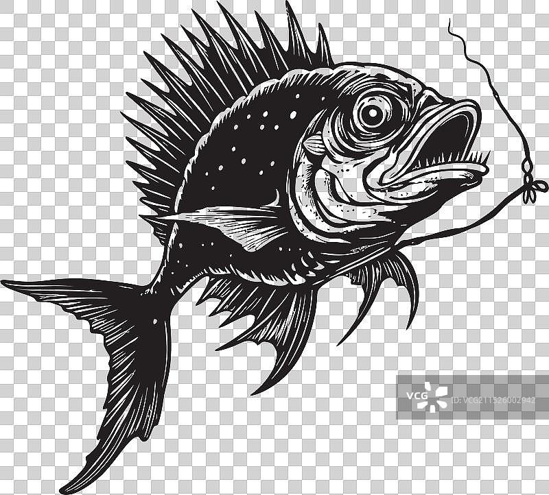 邪恶的琵琶鱼设计元素图片素材