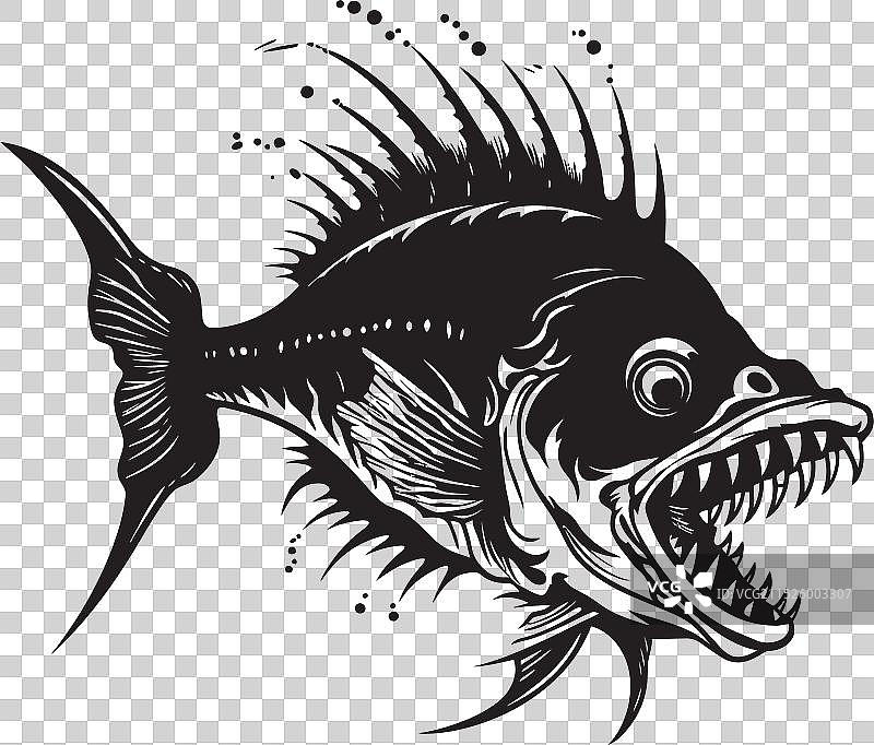 蜿蜒的蛇形邪恶安康鱼图标图片素材