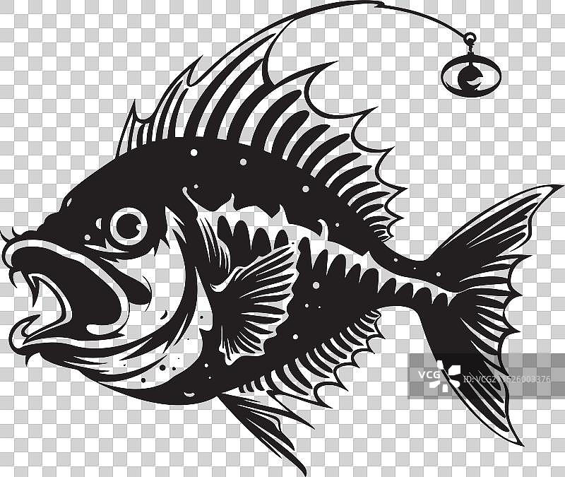 邪恶掠夺者恶魔安康鱼标志图片素材