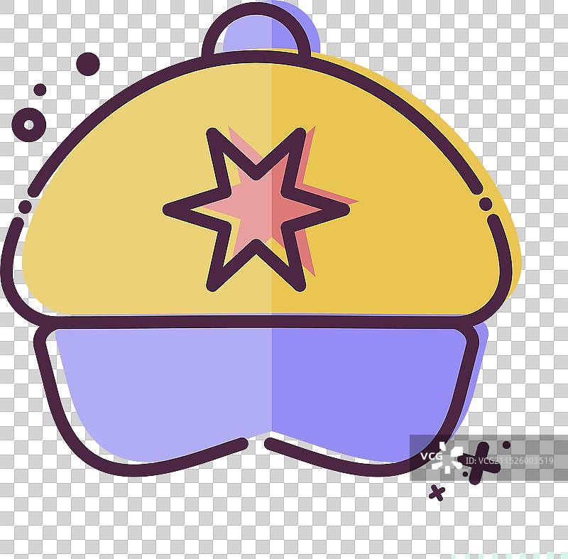 帽子相关图标，Mbe风格简约设计图片素材