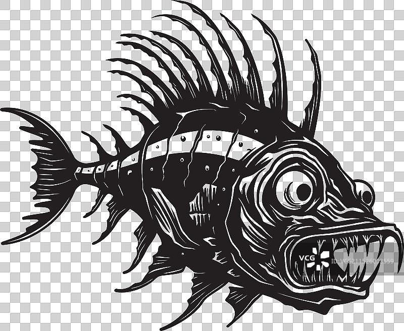 邪恶安康鱼标志图片素材