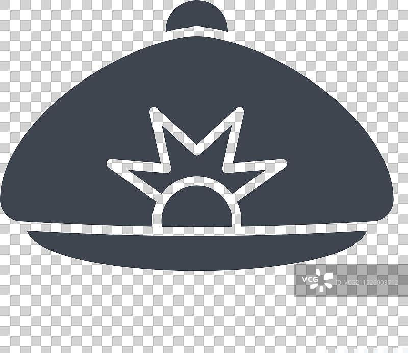 帽子符号字形风格贝雷帽图标图片素材