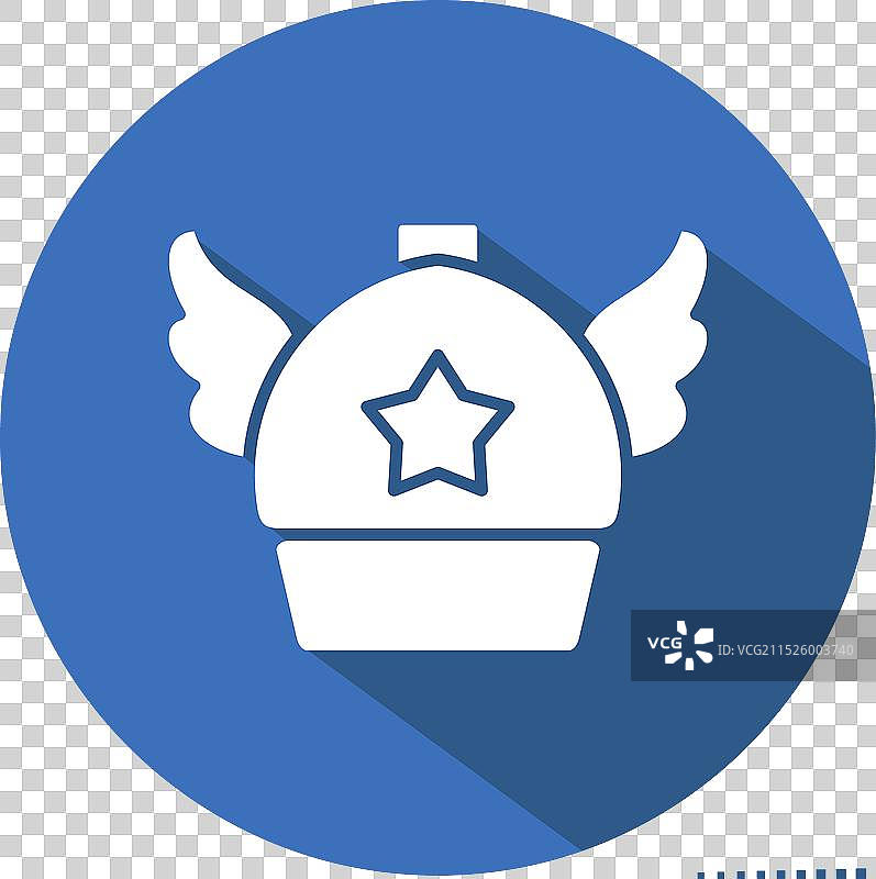 与帽子符号长阴影相关的阿拉蕾帽子图标图片素材