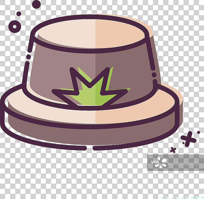 帽子相关船形帽图标（Mbe风格）图片素材