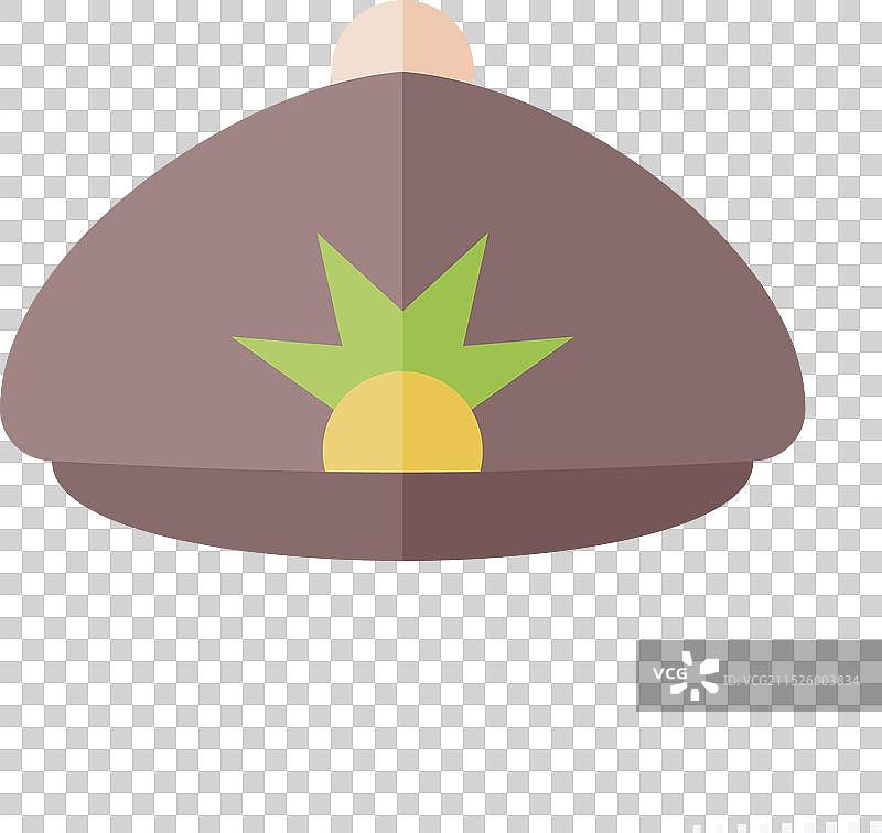 帽子相关扁平风贝雷帽图标图片素材