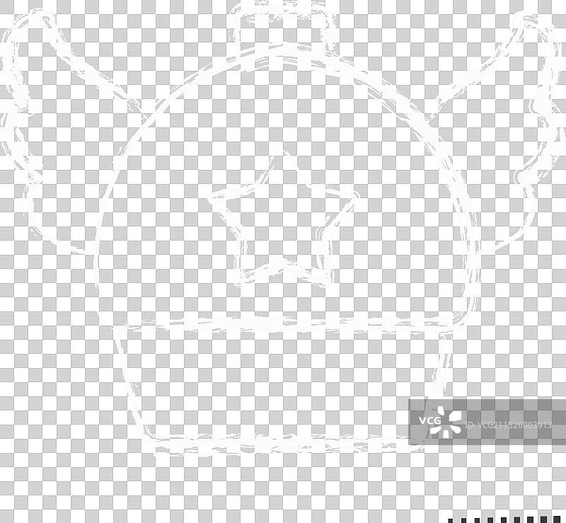 帽子图标，阿拉蕾帽子，粉笔风格图片素材