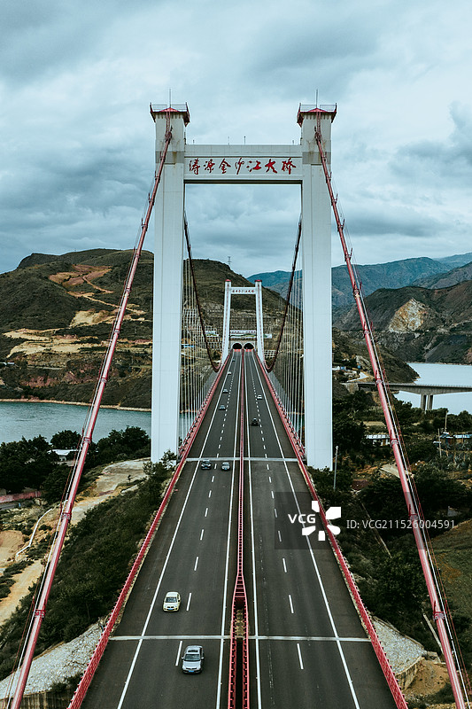 云南丽江涛源金沙江大桥图片素材