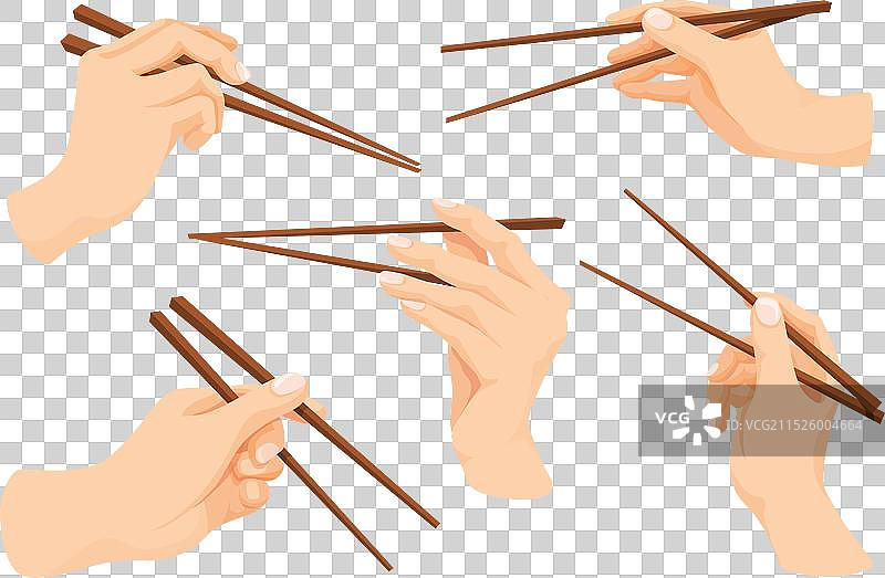 手持筷子图片素材
