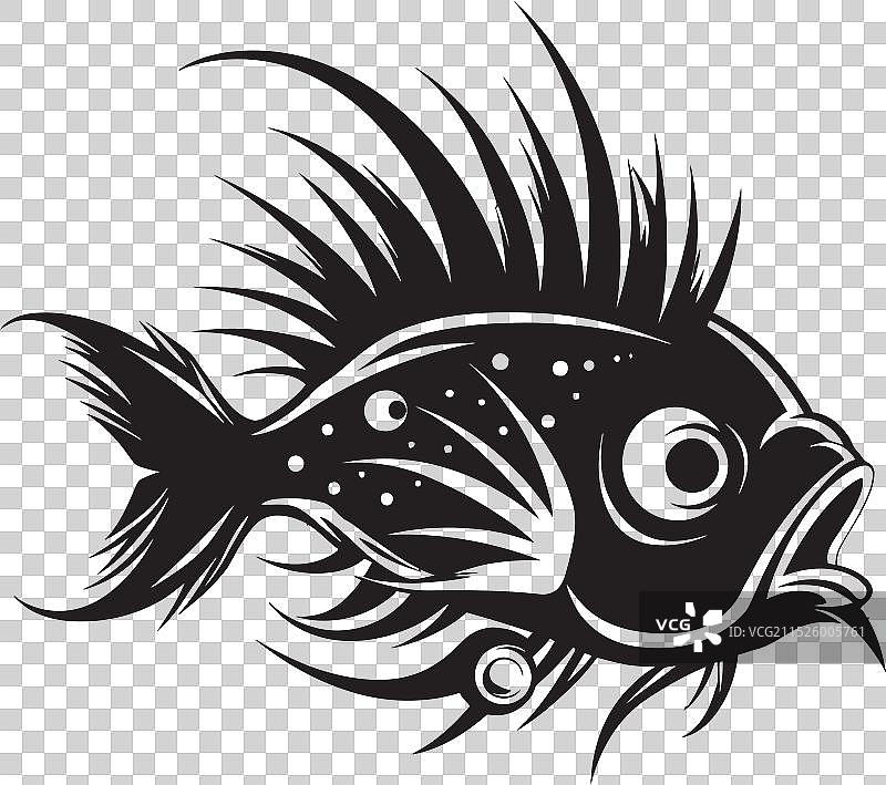 凶猛的琵琶鱼图标图片素材