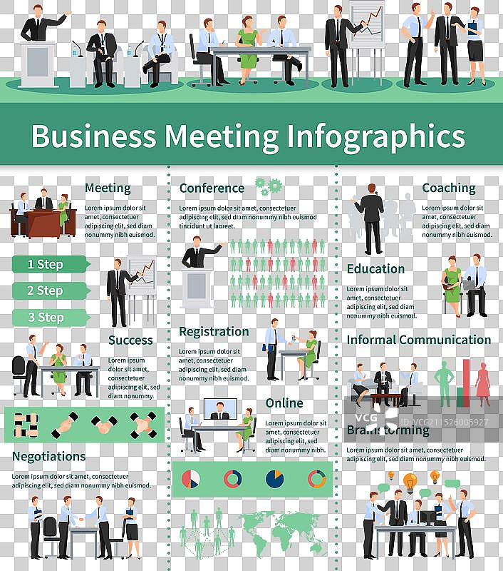 商务会议信息图表合集图片素材