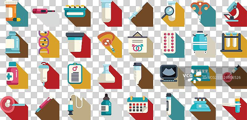 人工授精图标扁平化设计图片素材