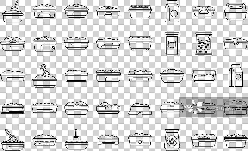 马桶填充图标设置轮廓猫动物图片素材