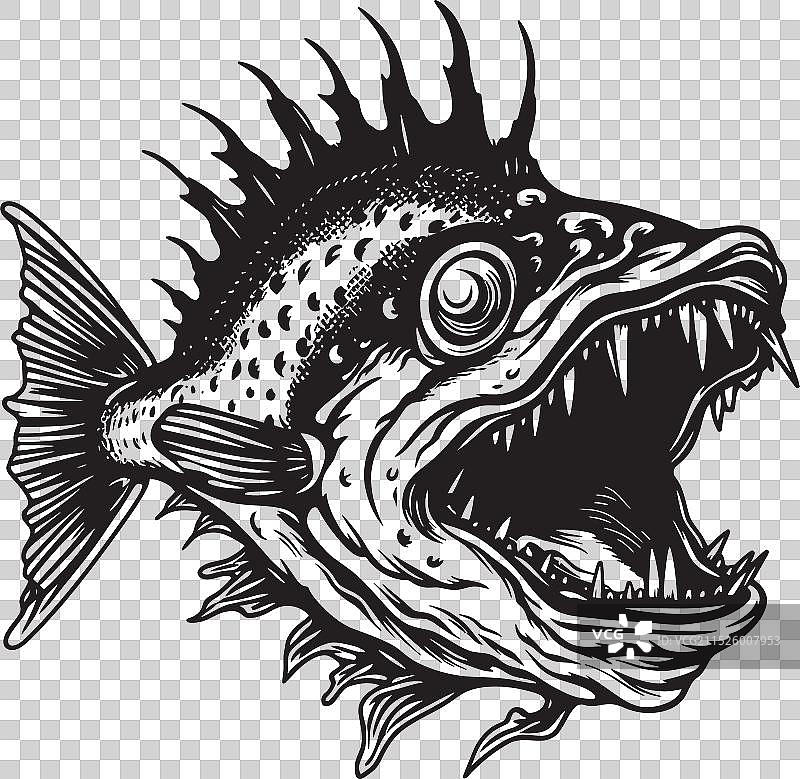 邪恶的毒液漩涡琵琶鱼设计图片素材