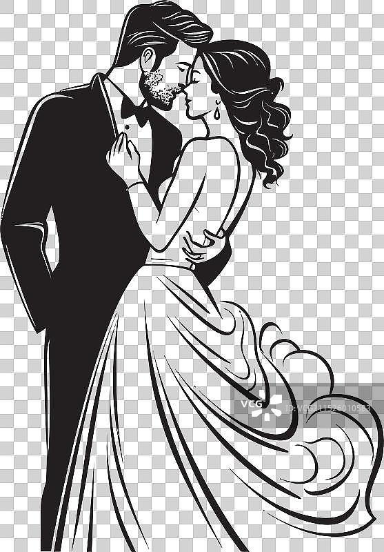 纯洁的婚礼爱情鸟时尚系列图片素材